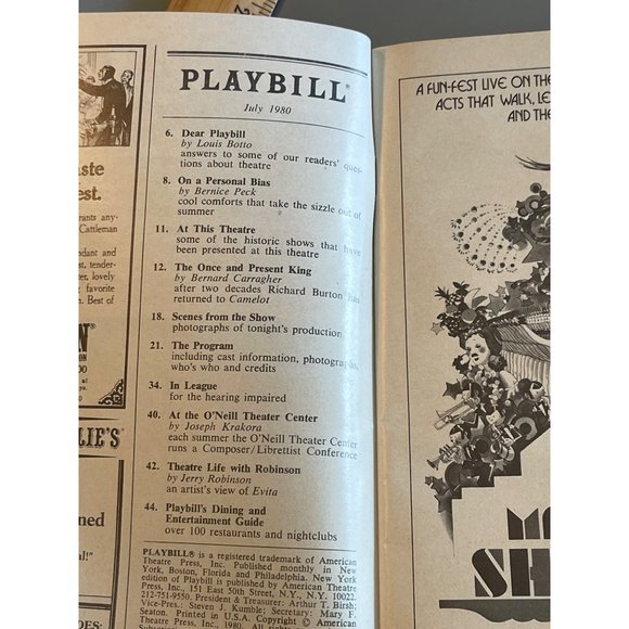 JULY 1980 PLAYBILL PETER PAN WITH SANDY DUNCAN AT THE LUNT-FONTANNE THEATRE - Picture 4 of 7